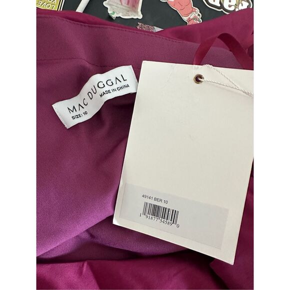 MAC DUGGAL HIGH LOW ONE SHOULDER FLOWY GOWN - Picture 10 of 10